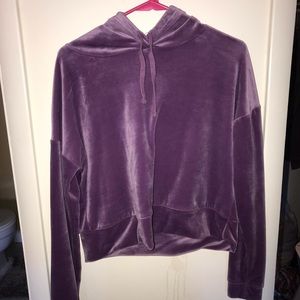 Purple crop hoodie
